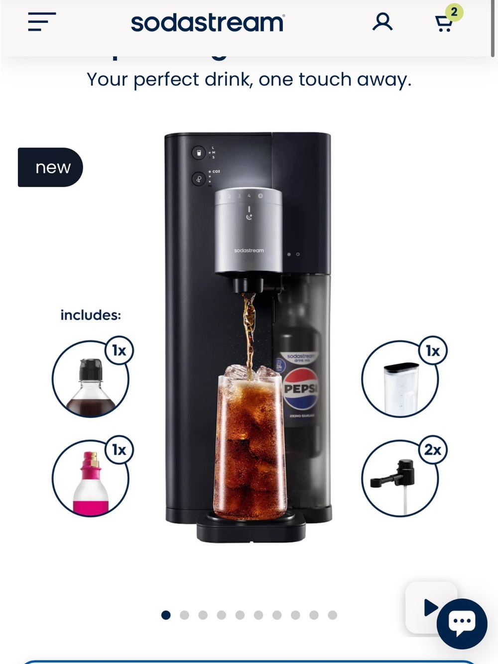 NEW Sodastream Fountain Sparkling Drink Maker